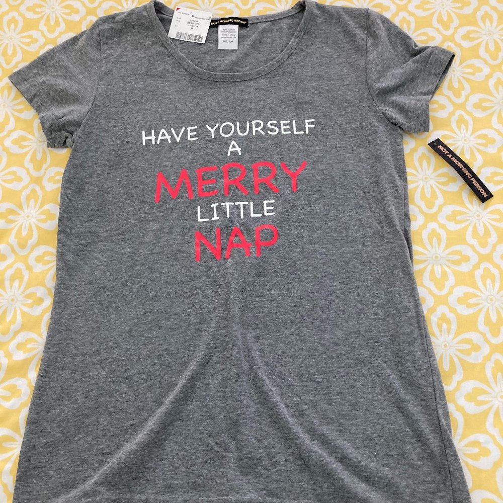 Not a Morning Person Grey T-Shirt - size M